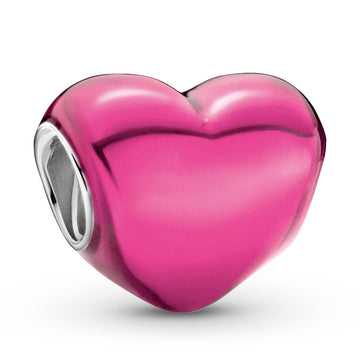 Pandora Metallic Pink Heart Charm – Elegant Gift Jewelry Set