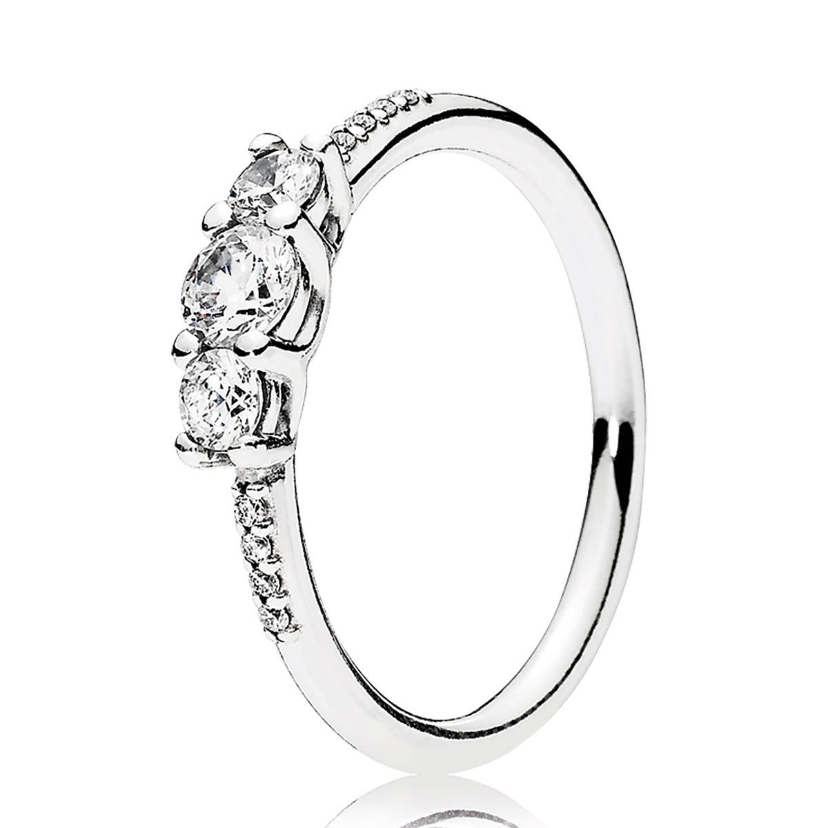 Pandora Clear Three-Stone Ring – Elegant Gift Jewelry Set