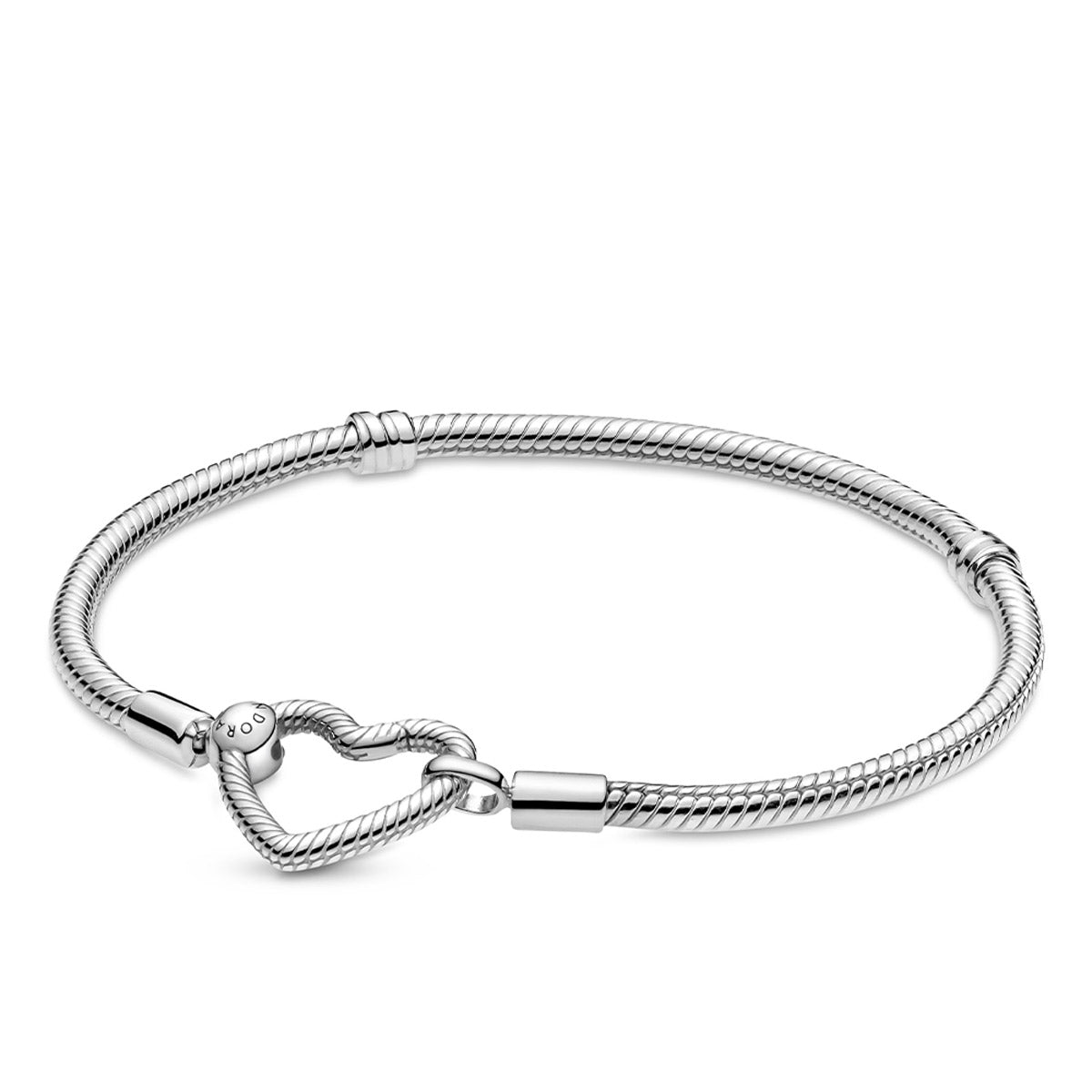 Pandora Moments Heart Closure Snake Chain Bracelet – Elegant Gift Jewelry Set