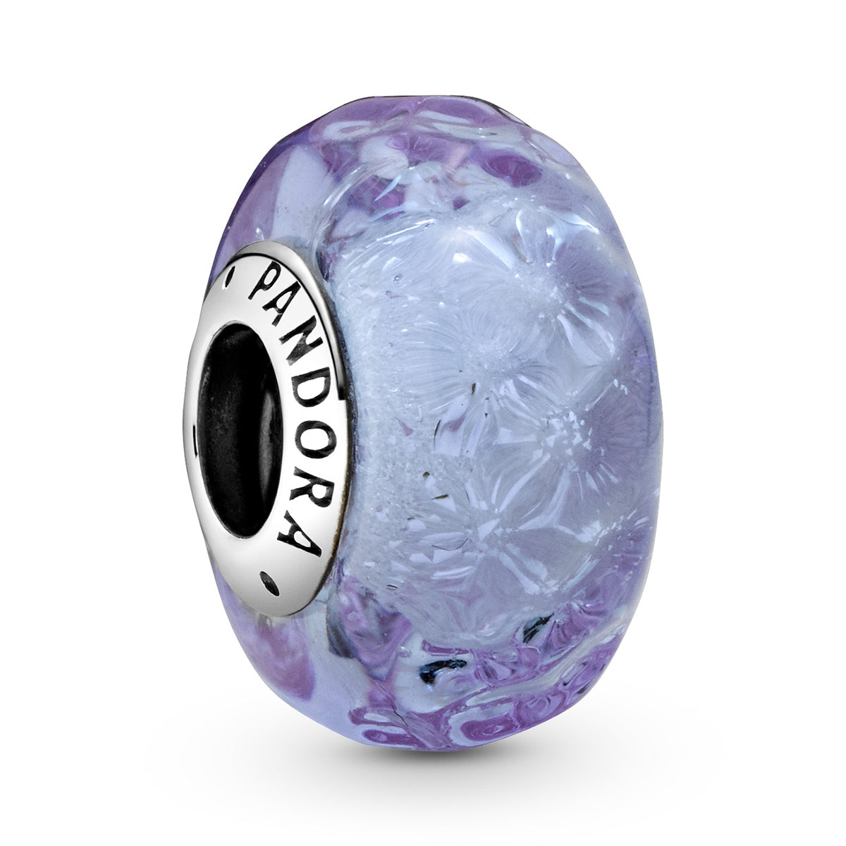 Pandora Wavy Lavender Murano Glass Charm – Elegant Gift Jewelry Set