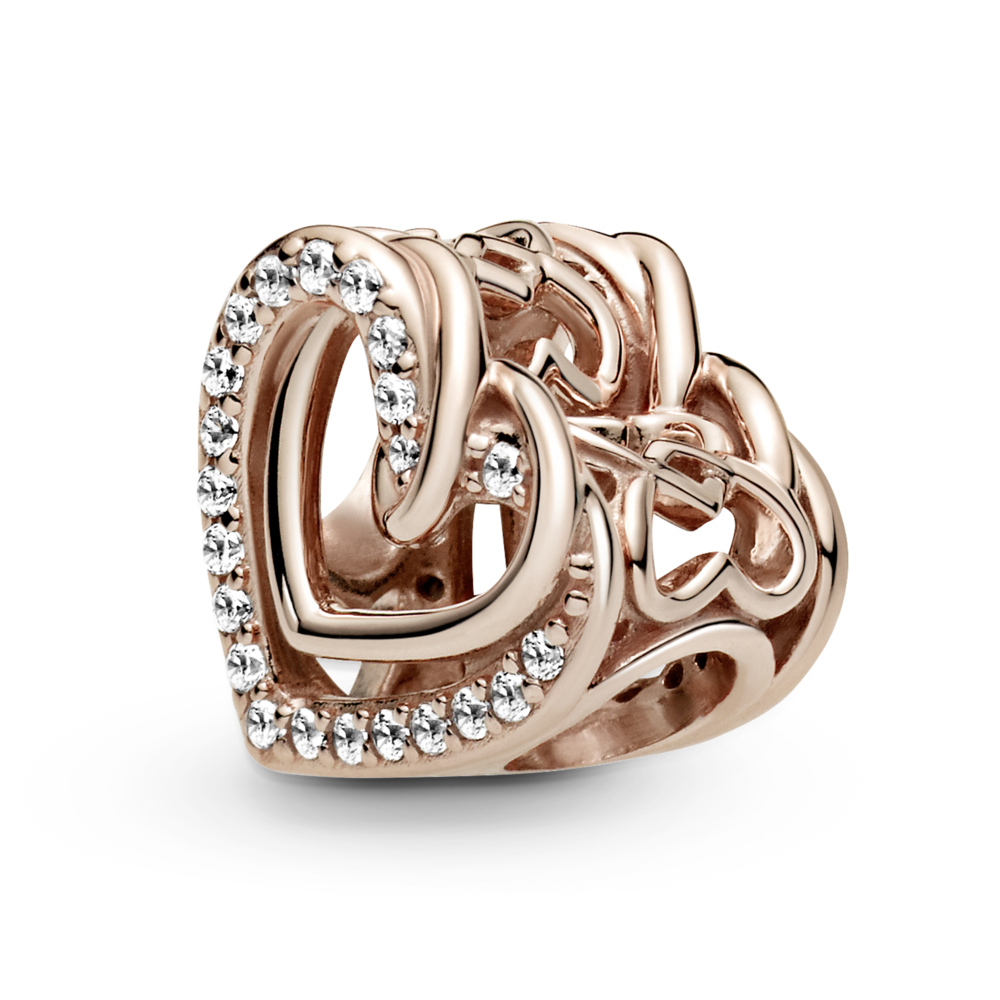 Pandora Sparkling Entwined Hearts Charm – Elegant Gift Jewelry Set