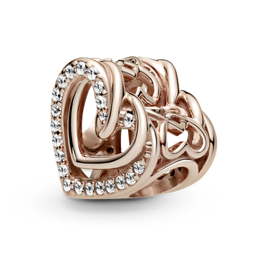 Pandora Sparkling Entwined Hearts Charm – Elegant Gift Jewelry Set