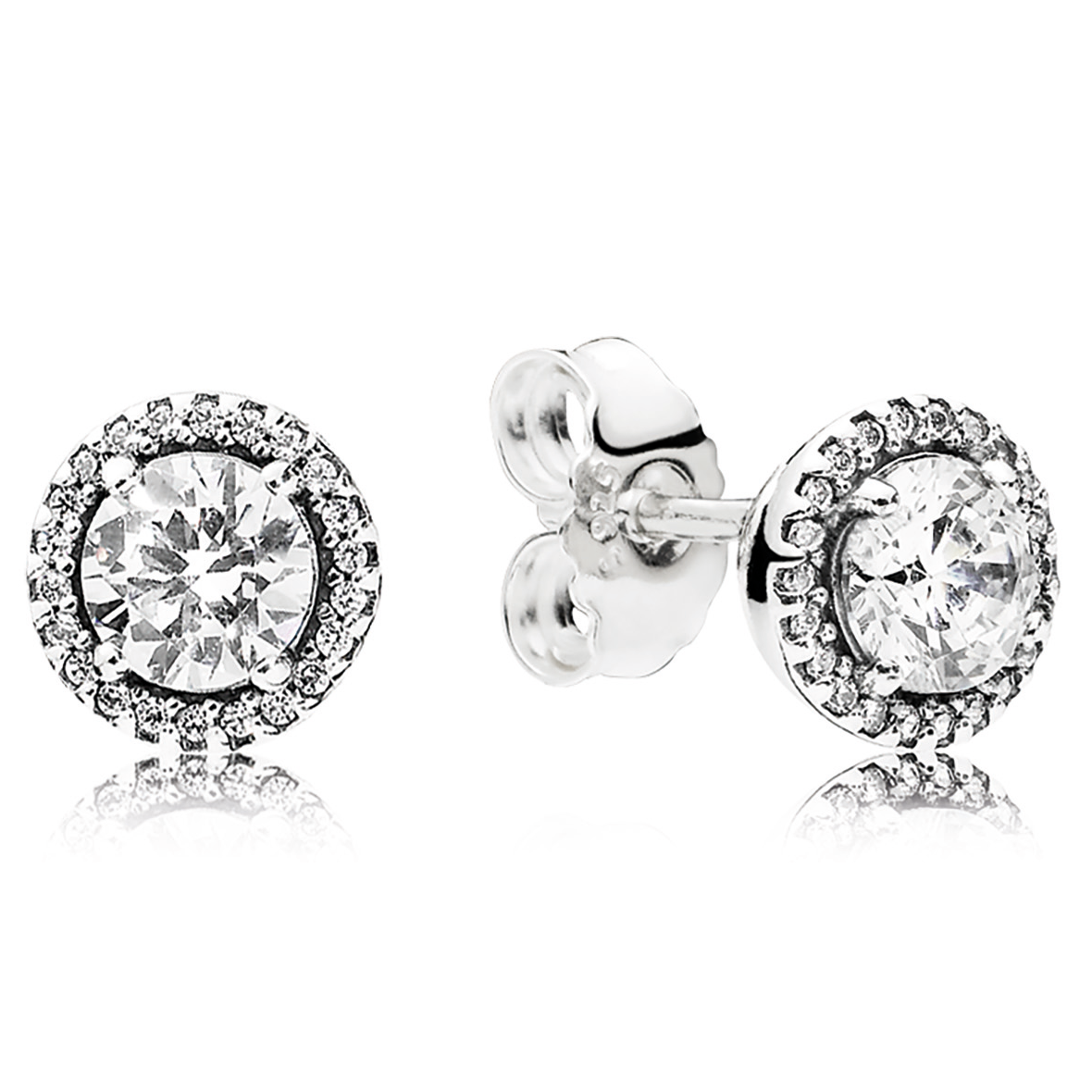 Pandora Round Sparkle Halo Earrings – Elegant Gift Jewelry Set