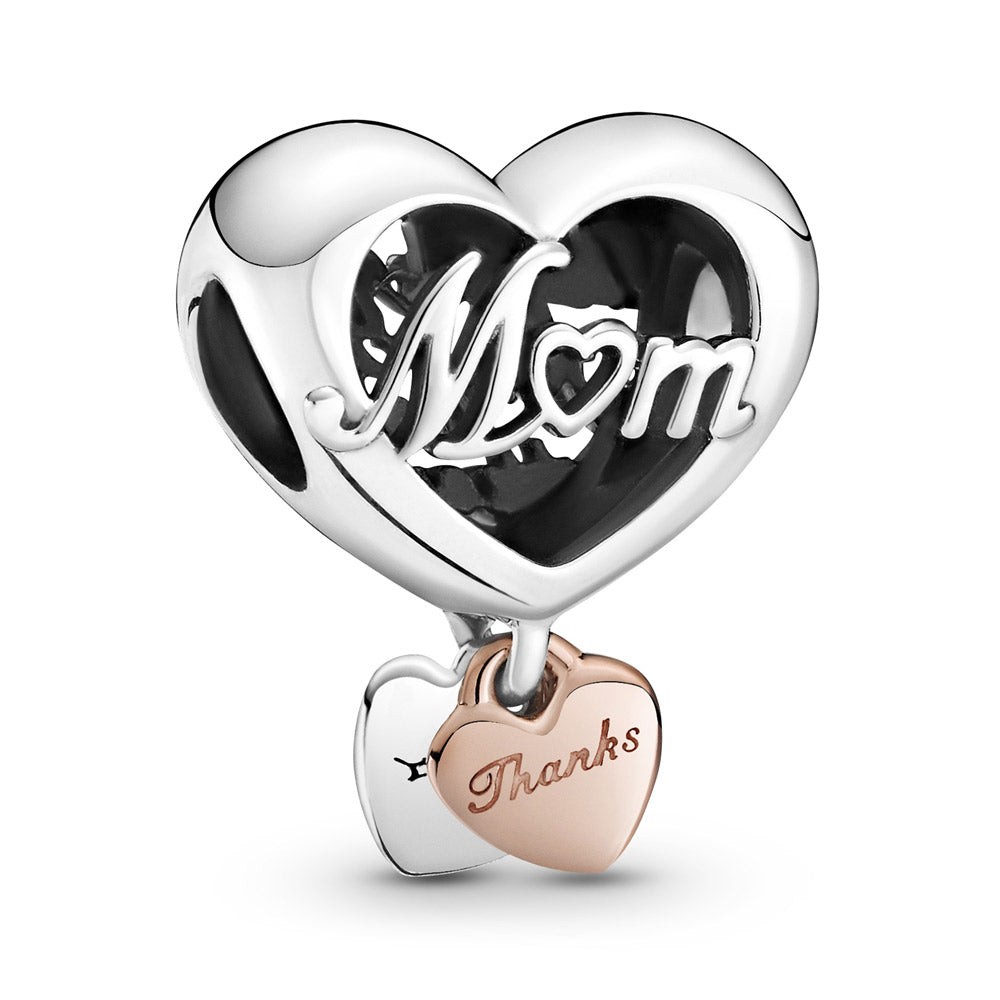 Pandora Thank You Mom Heart Charm – Elegant Gift Jewelry Set
