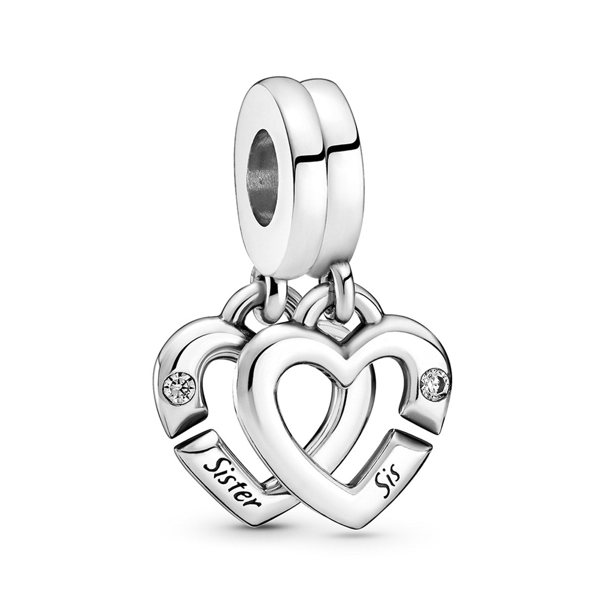 Pandora Linked Sister Hearts Split Dangle Charm – Elegant Gift Jewelry Set
