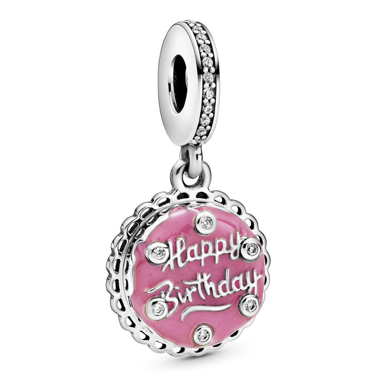 Pandora Pink Birthday Cake Dangle Charm – Elegant Gift Jewelry Set
