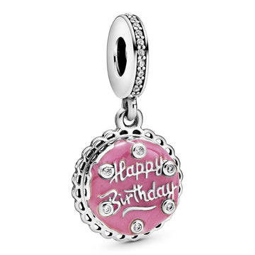 Pandora Pink Birthday Cake Dangle Charm – Elegant Gift Jewelry Set