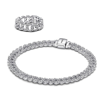 Timeless Pave Cuban Jewelry Set – Elegant Gift Jewelry Set