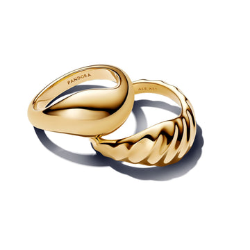 Pandora Rippled Stacking Rings – Elegant Gift Jewelry Set