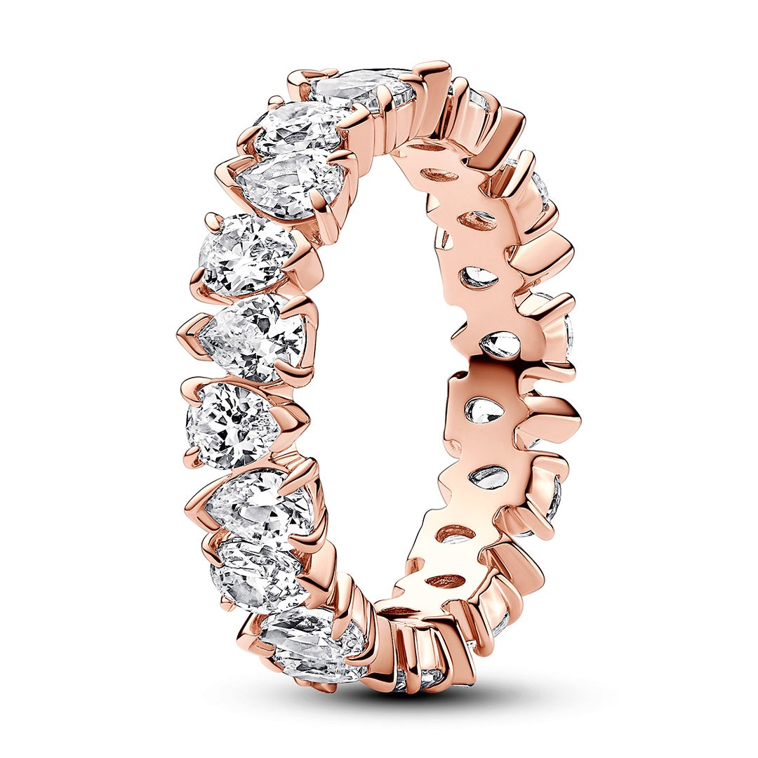 Alternating Sparkling Band Ring – Elegant Gift Jewelry Set