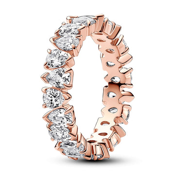 Alternating Sparkling Band Ring – Elegant Gift Jewelry Set