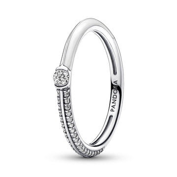 Pandora ME Pavé & White Dual Ring – Elegant Gift Jewelry Set