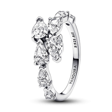 Sparkling Overlapping Band Ring – Elegant Gift Jewelry Set
