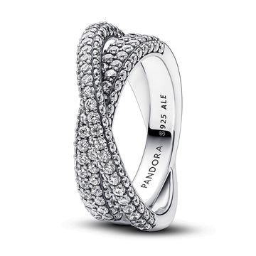 Pandora Timeless Pavé Crossover Dual Band Ring – Elegant Gift Jewelry Set