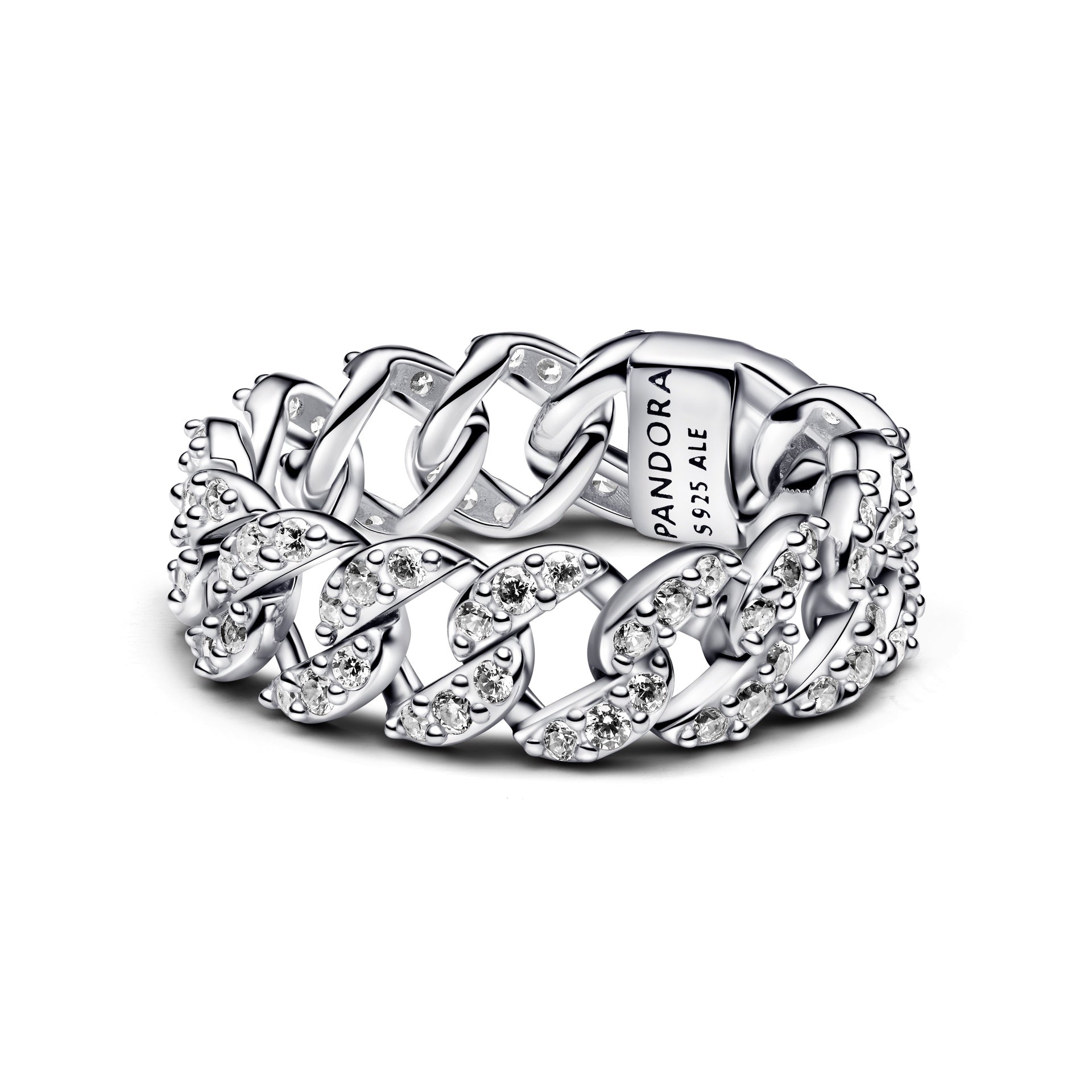 Pandora Pavé Cuban Chain Ring – Elegant Gift Jewelry Set