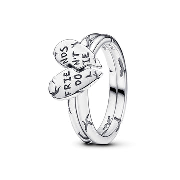 Pandora Stranger Things Friends Don't Lie Splittable Ring – Elegant Gift Jewelry Set