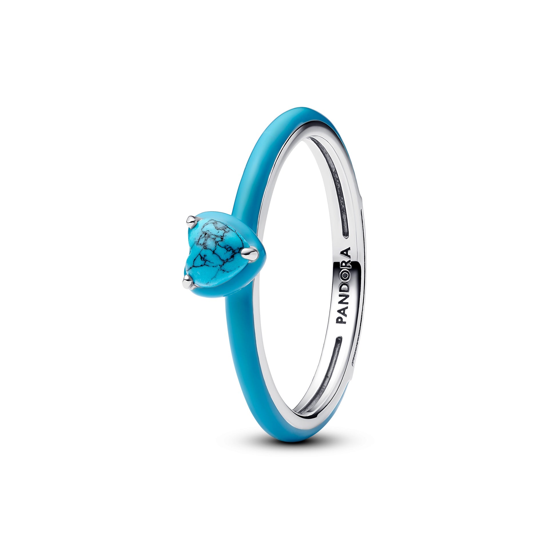 Pandora Turquoise-colored Heart Stone Ring – Elegant Gift Jewelry Set