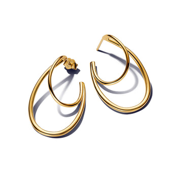 Pandora Organically Shaped Double Hoop Earrings – Elegant Gift Jewelry Set