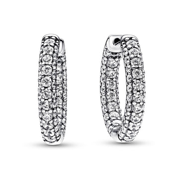 Pandora Timeless Pavé Single-row Hoop Earrings – Elegant Gift Jewelry Set