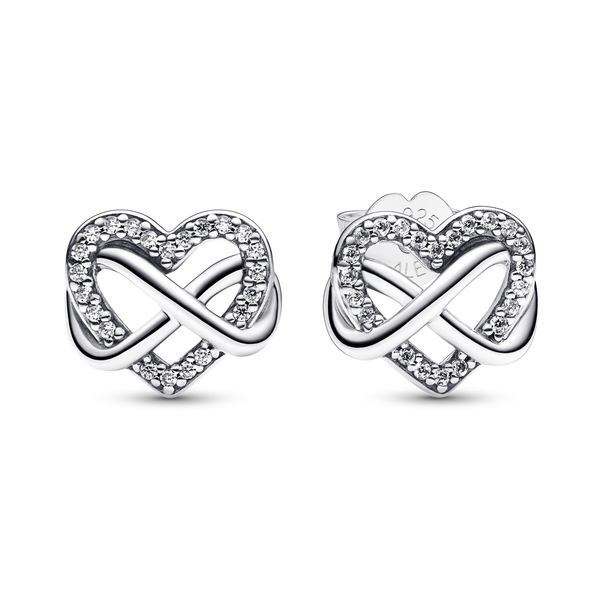 Sparkling Infinity Heart Stud Earrings – Elegant Gift Jewelry Set