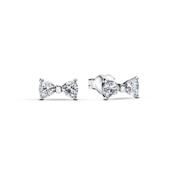 Pandora Sparkling Small Bow Stud Earrings – Elegant Gift Jewelry Set
