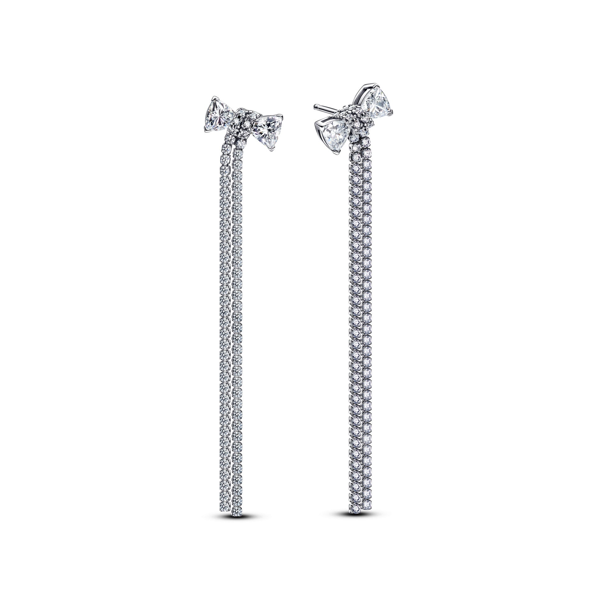 Pandora Pavé Bow Drop Earrings – Elegant Gift Jewelry Set