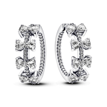 Pandora Sparkling Bow Row Hoop Earrings – Elegant Gift Jewelry Set