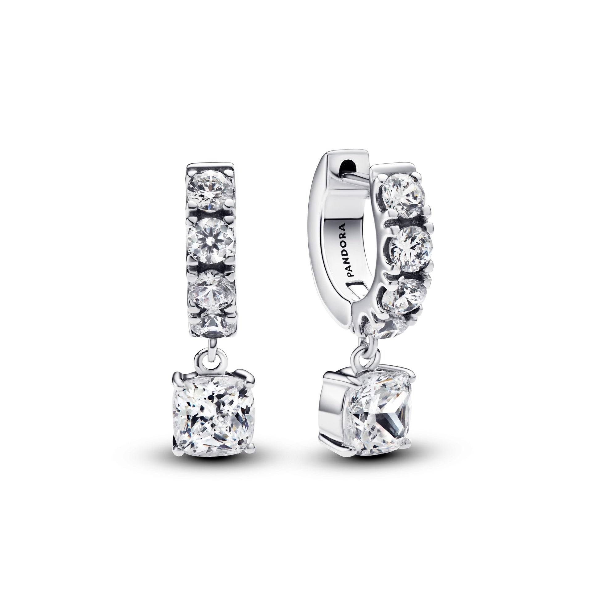 Pandora Pavé Dangle Hoop Earrings – Elegant Gift Jewelry Set