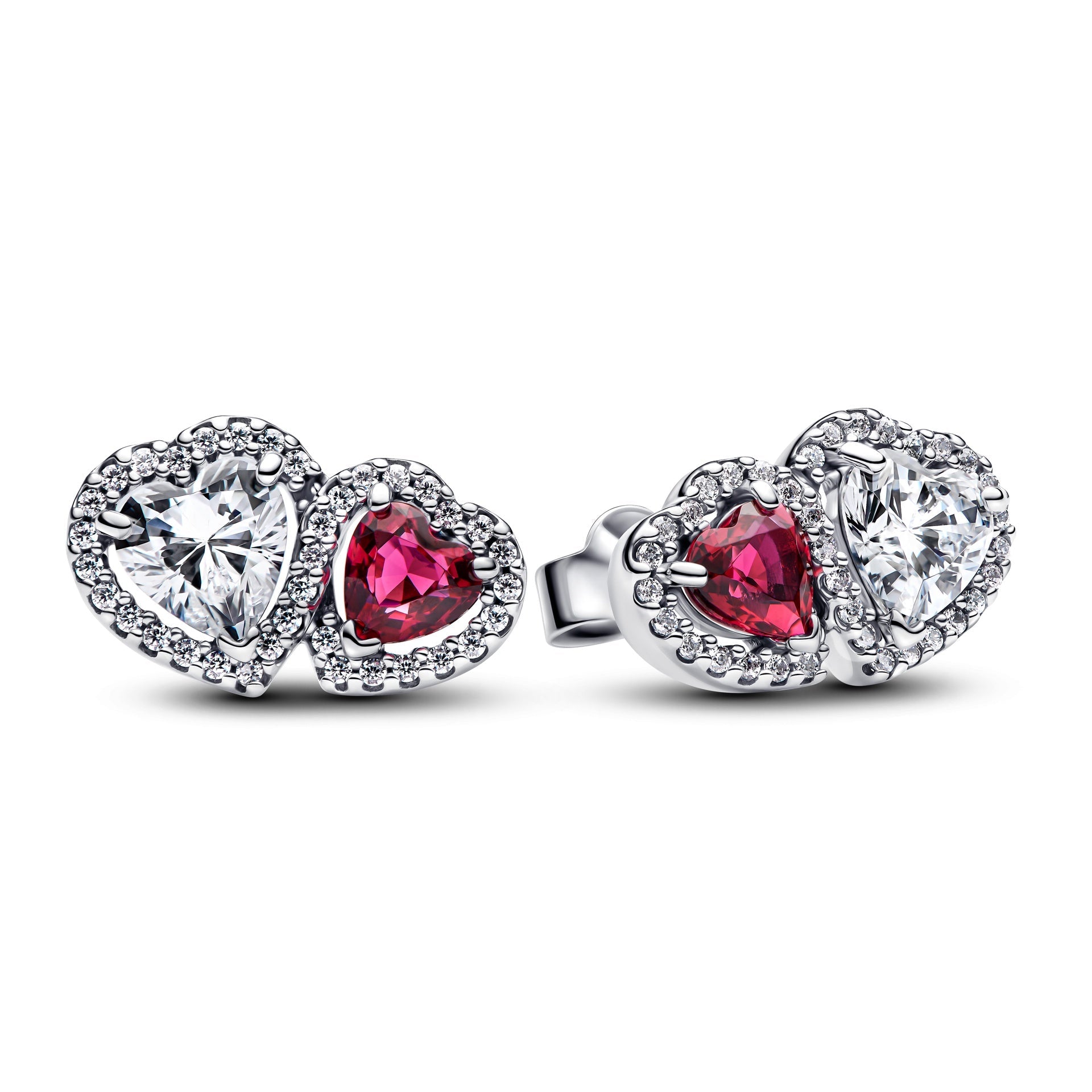 Pandora Halo Hearts Stud Earrings – Elegant Gift Jewelry Set