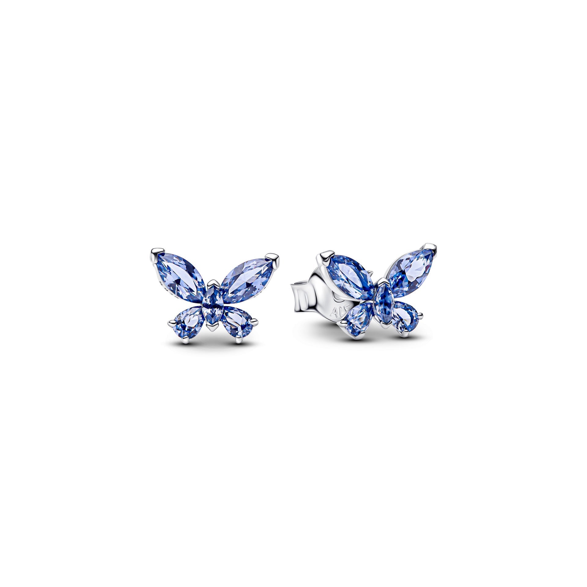 Pandora Blue Butterfly Stud Earrings – Elegant Gift Jewelry Set