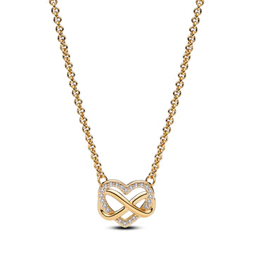 Pandora Sparkling Infinity Heart Collier Necklace – Elegant Gift Jewelry Set