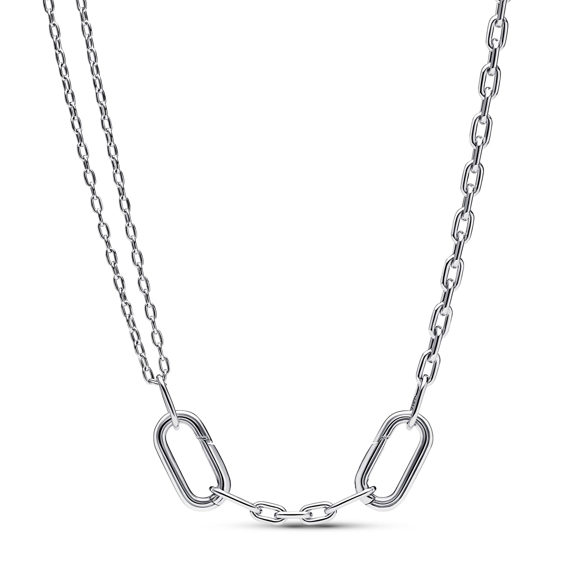 Pandora ME Silver Double Link Chain Necklace – Elegant Gift Jewelry Set