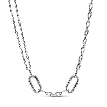 Pandora ME Silver Double Link Chain Necklace – Elegant Gift Jewelry Set