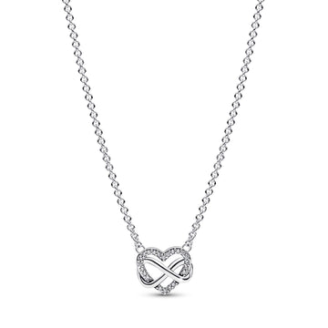 Sparkling Infinity Heart Collier Necklace – Elegant Gift Jewelry Set