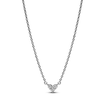 Triple Stone Heart Collier Necklace – Elegant Gift Jewelry Set