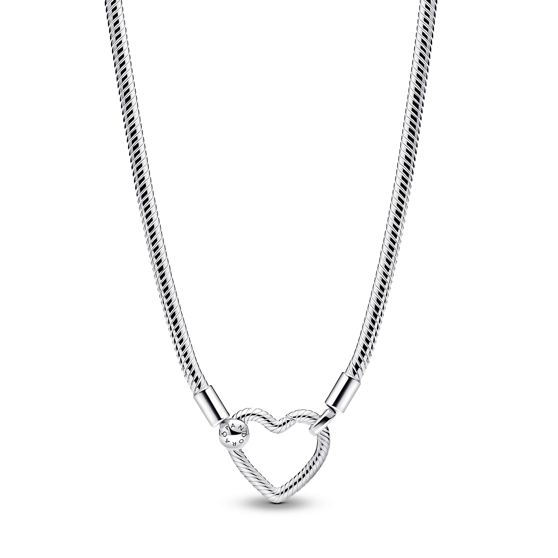 Pandora Heart Closure Snake Chain Necklace – Elegant Gift Jewelry Set