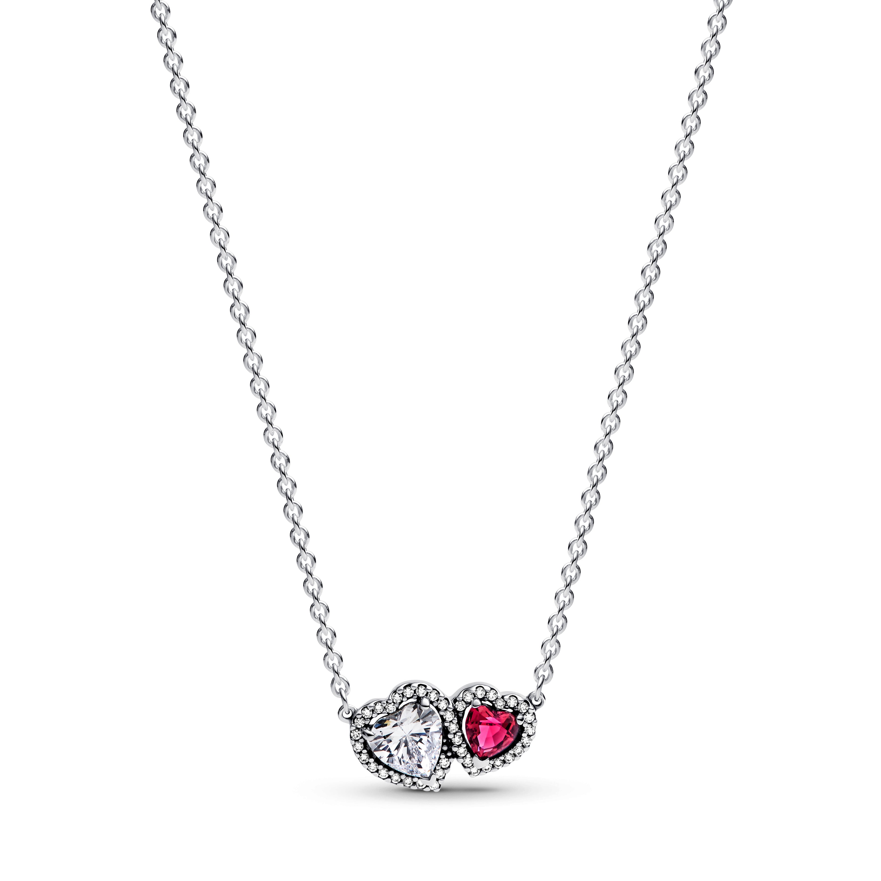 Pandora Halo Hearts Pendant Necklace – Elegant Gift Jewelry Set