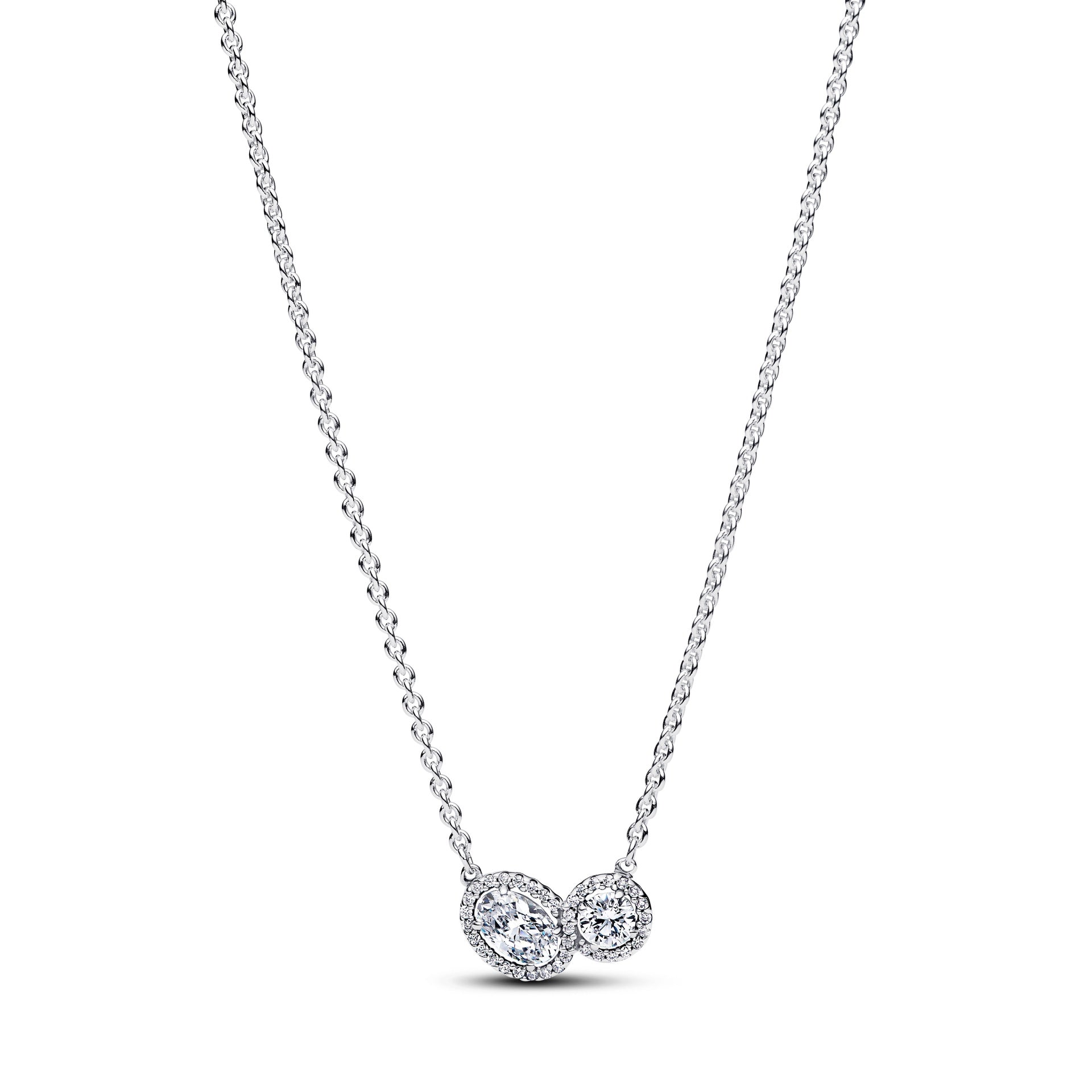 Pandora Embracing Halo Necklace – Elegant Gift Jewelry Set