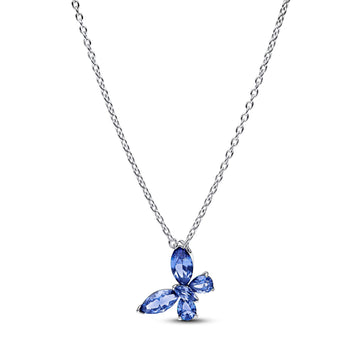 Pandora Blue Butterfly Pendant Necklace – Elegant Gift Jewelry Set