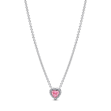 Pandora Pink Elevated Heart Necklace – Elegant Gift Jewelry Set