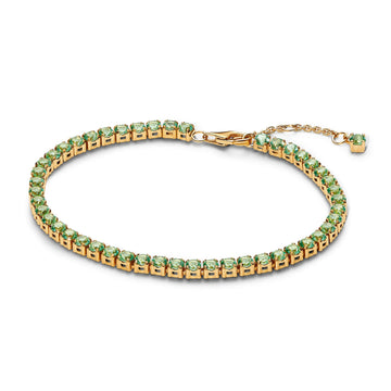 Sparkling Green Tennis Bracelet – Elegant Gift Jewelry Set