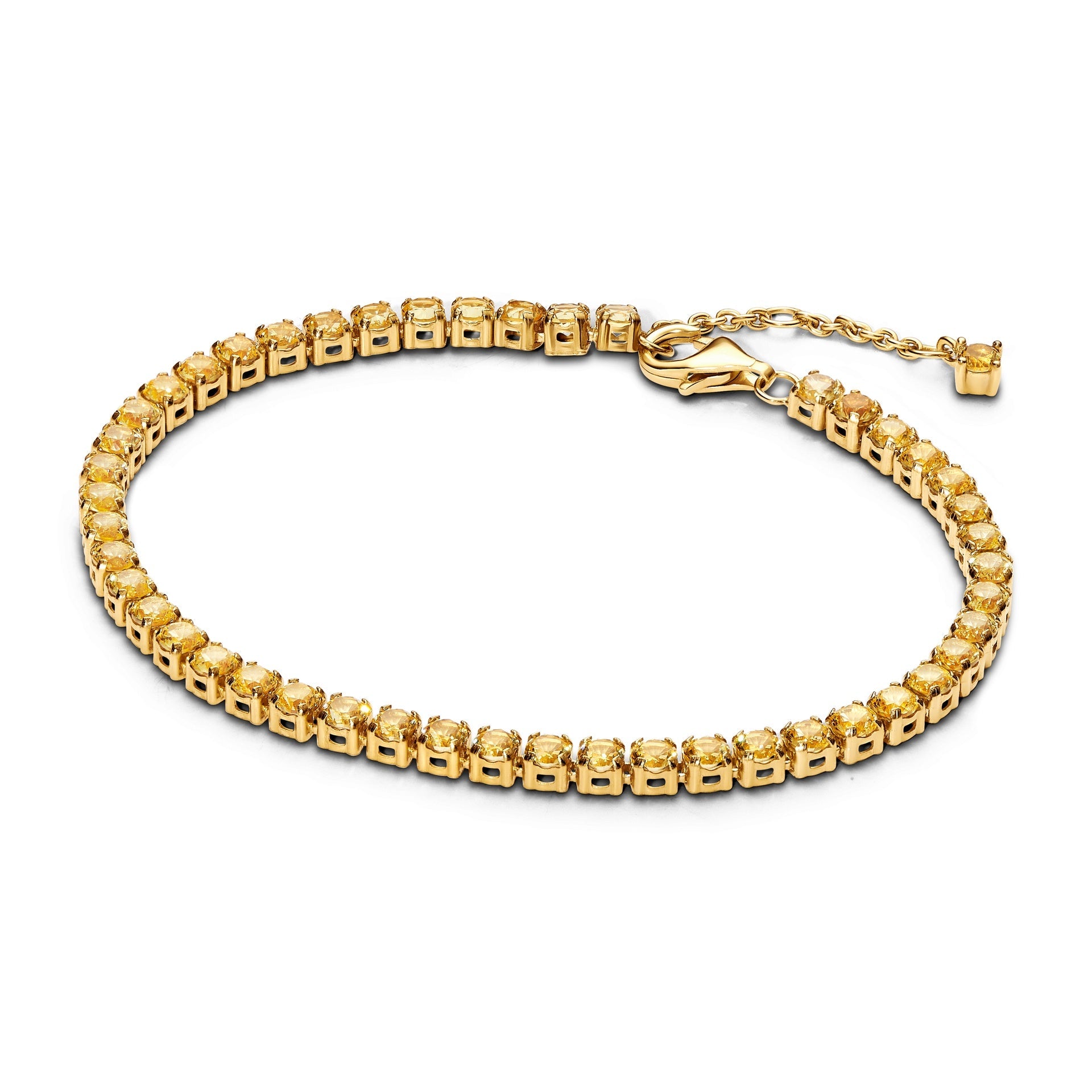 Pandora Sparkling Yellow Tennis Bracelet – Elegant Gift Jewelry Set