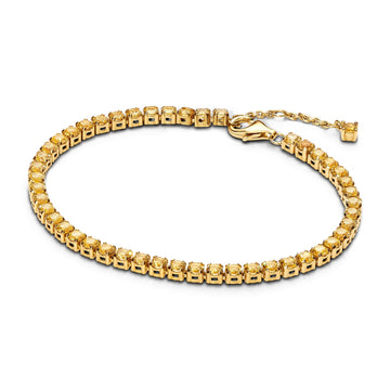 Pandora Sparkling Yellow Tennis Bracelet – Elegant Gift Jewelry Set