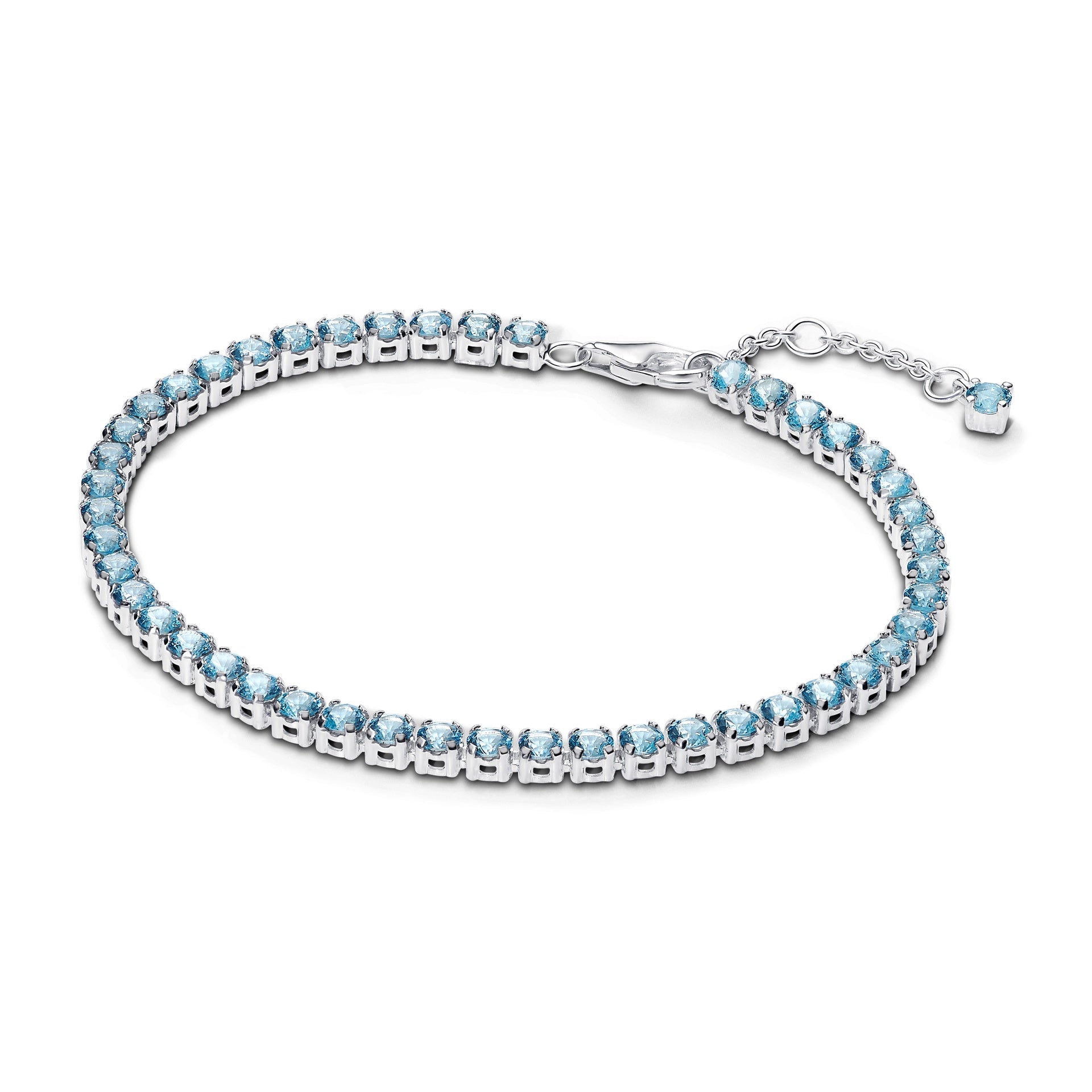 Pandora Sparkling Light Blue Tennis Bracelet – Elegant Gift Jewelry Set