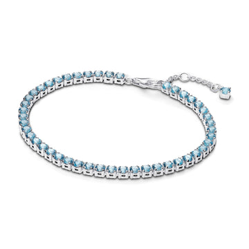 Pandora Sparkling Light Blue Tennis Bracelet – Elegant Gift Jewelry Set