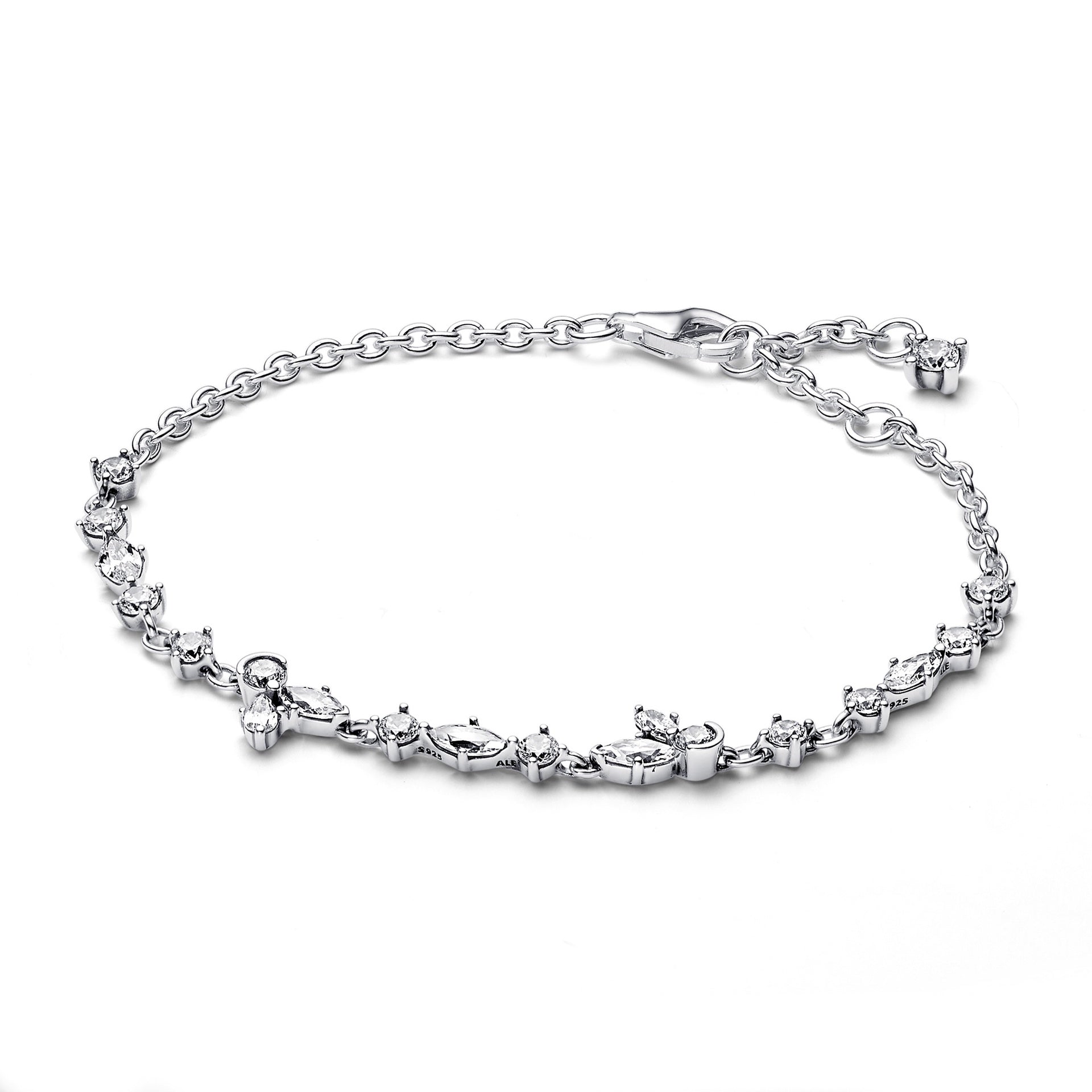 Sparkling Herbarium Cluster Chain Bracelet – Elegant Gift Jewelry Set