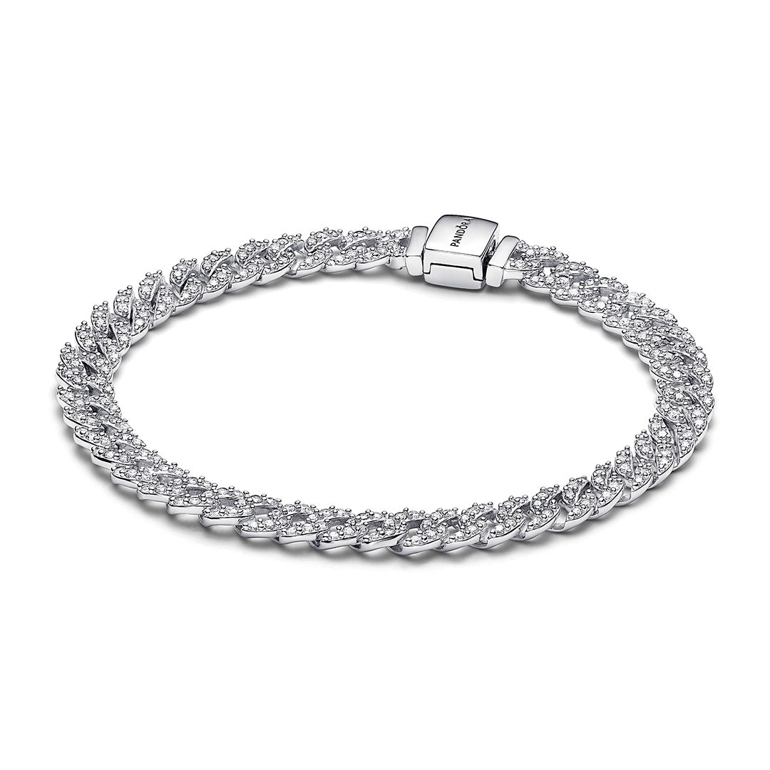 Pandora Timeless Pavé Cuban Chain Bracelet – Elegant Gift Jewelry Set