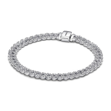 Pandora Timeless Pavé Cuban Chain Bracelet – Elegant Gift Jewelry Set