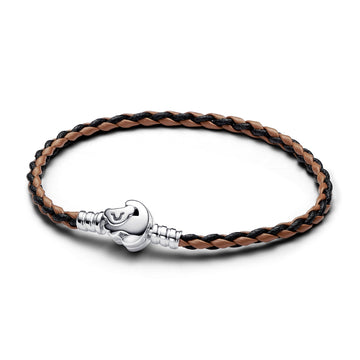 Disney The Lion King Clasp Pandora Moments Braided Leather Bracelet – Elegant Gift Jewelry Set