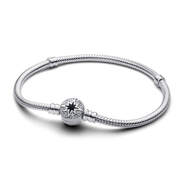 Pandora North Star Clasp Snake Chain Bracelet – Elegant Gift Jewelry Set